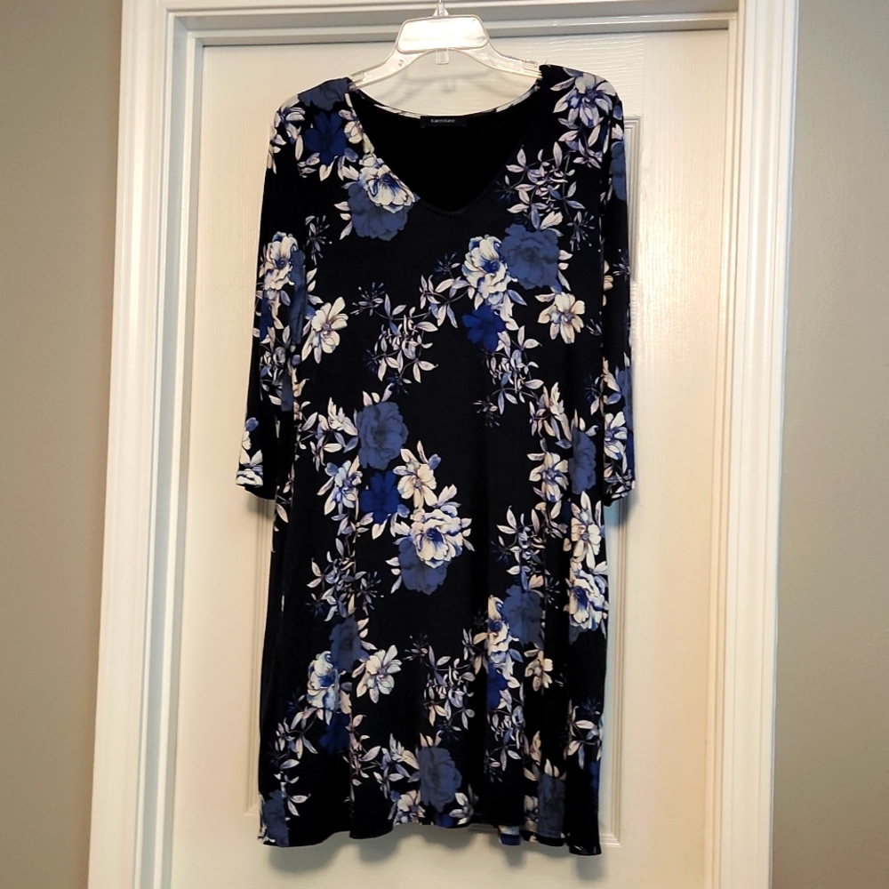 Karen Kane 3/4 Length Sleeve Dress, Size XL